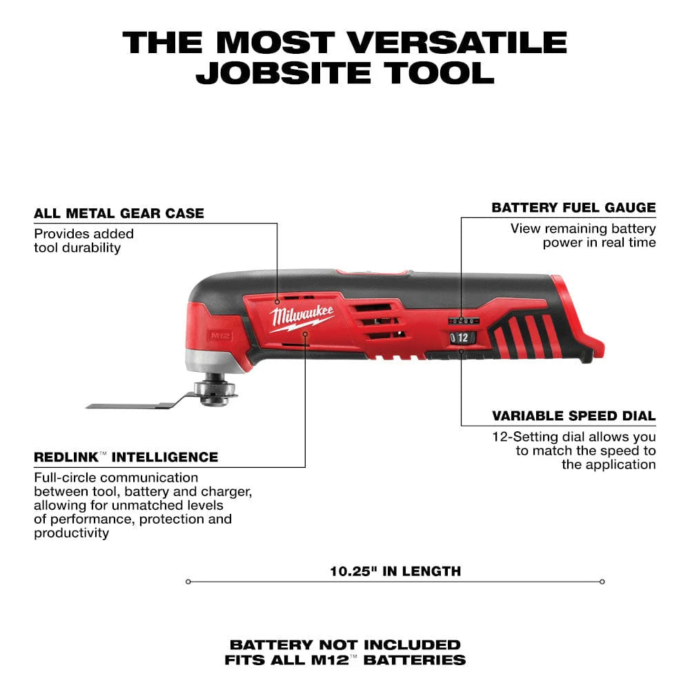2025 Herramienta Multifunción Inalámbrica Milwaukee M12™ – Precisión y Potencia en Espacios Reducidos
