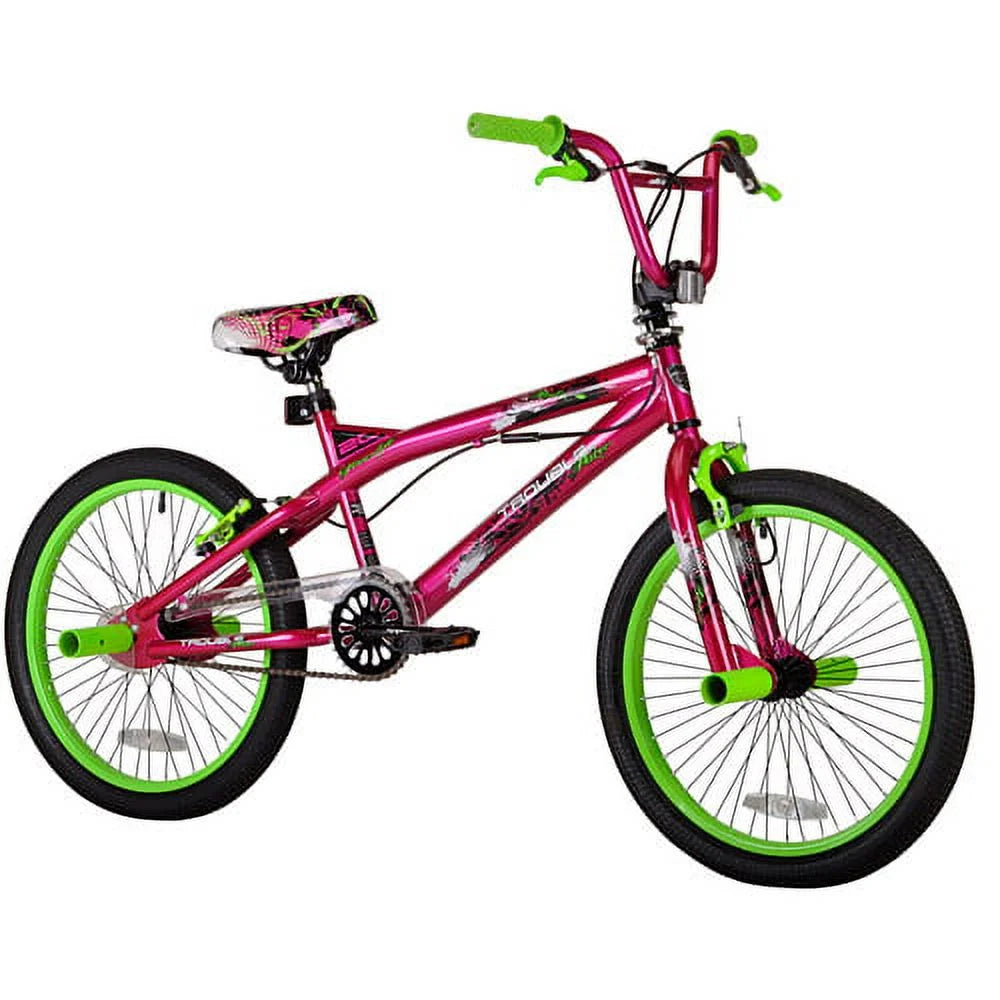 BMX Kent Trouble de 20 pulgadas para niñas, rosa.
