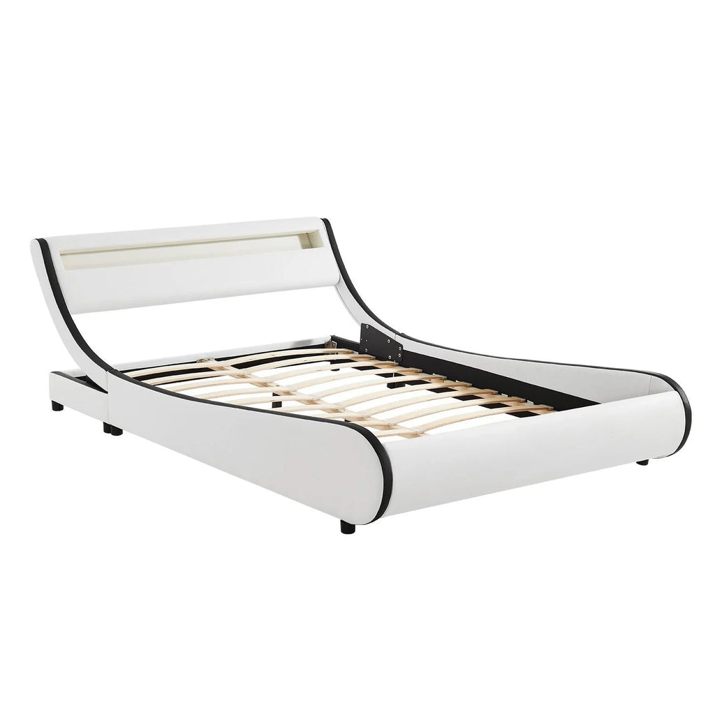 2025 Cama tapizada Valencia 140x200 cm en blanco