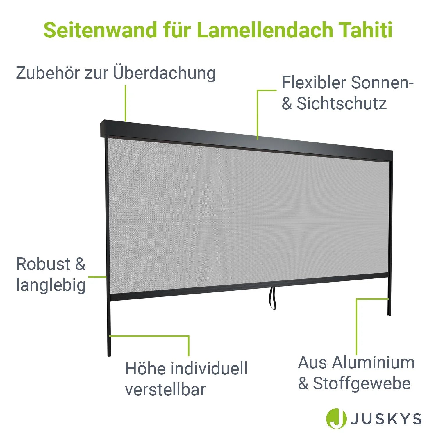 2025 Panel lateral para techo de lamas Tahití