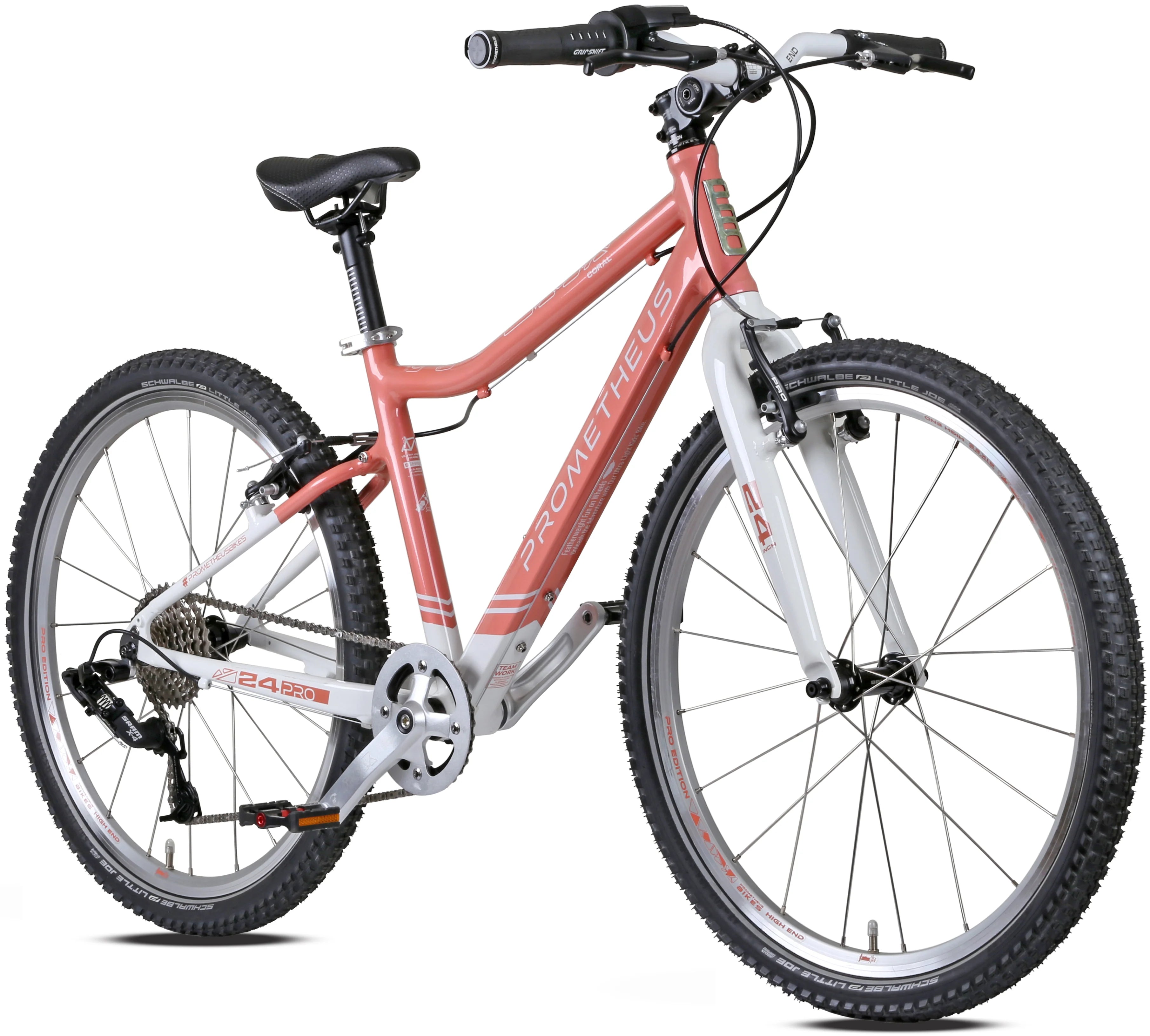 2025 Bicicleta infantil PRO 24 pulgadas desde 7 años | 8 velocidades | CORAL
