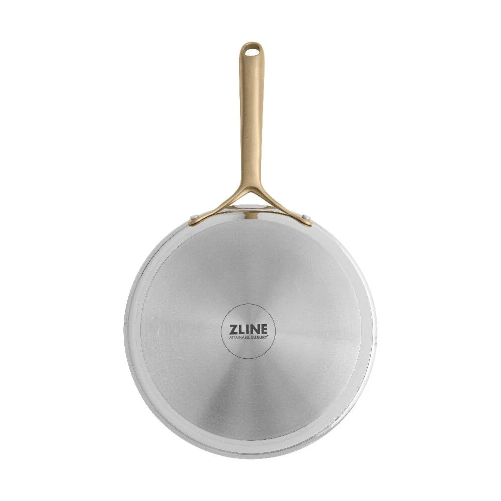 Set de Cocina de 10 Piezas No Tóxico en Acero Inoxidable con 3 Piezas de Cerámica Antiadherente ZLINE (CWSETL-NS-10)