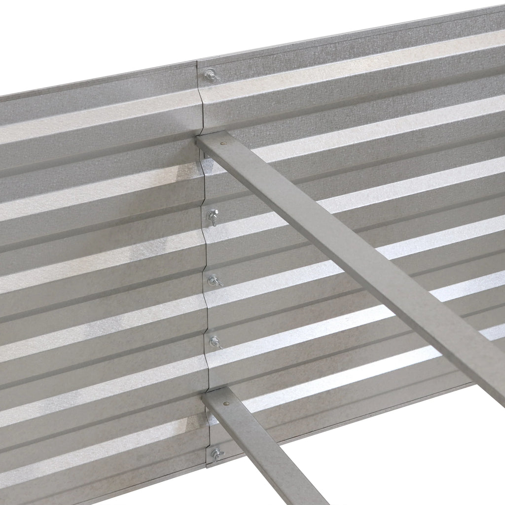 2025 Cama Elevada Rectangular para Jardín Sunnydaze de Acero Galvalume - 180 cm