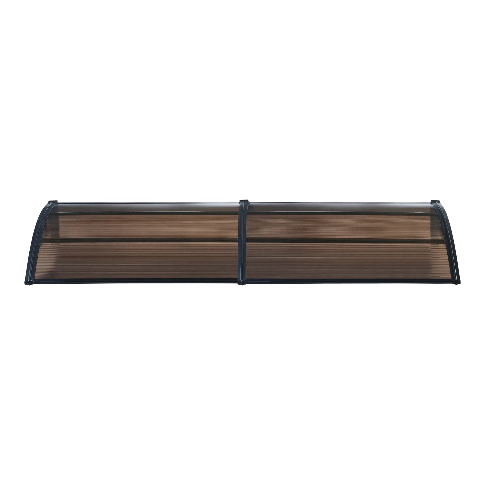 2025 Marquesina de diseño para puerta de entrada, marquesina de bienvenida resistente a la intemperie 200 x 100 cm, negro y marrón