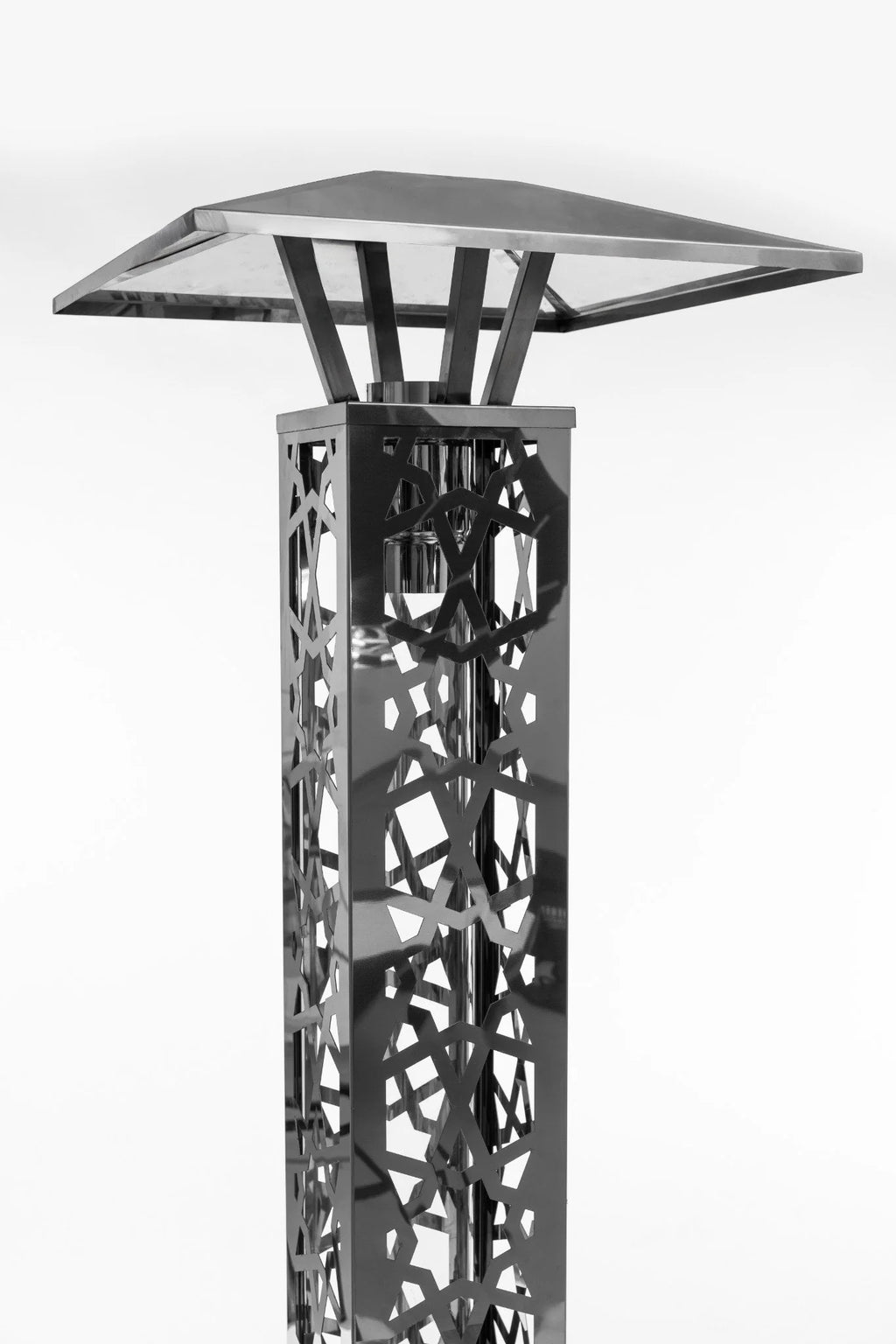 2025 Pektech Peluxe Chrom – Parasol calefactor a pellets exclusivo en cromo integral para jardín y eventos