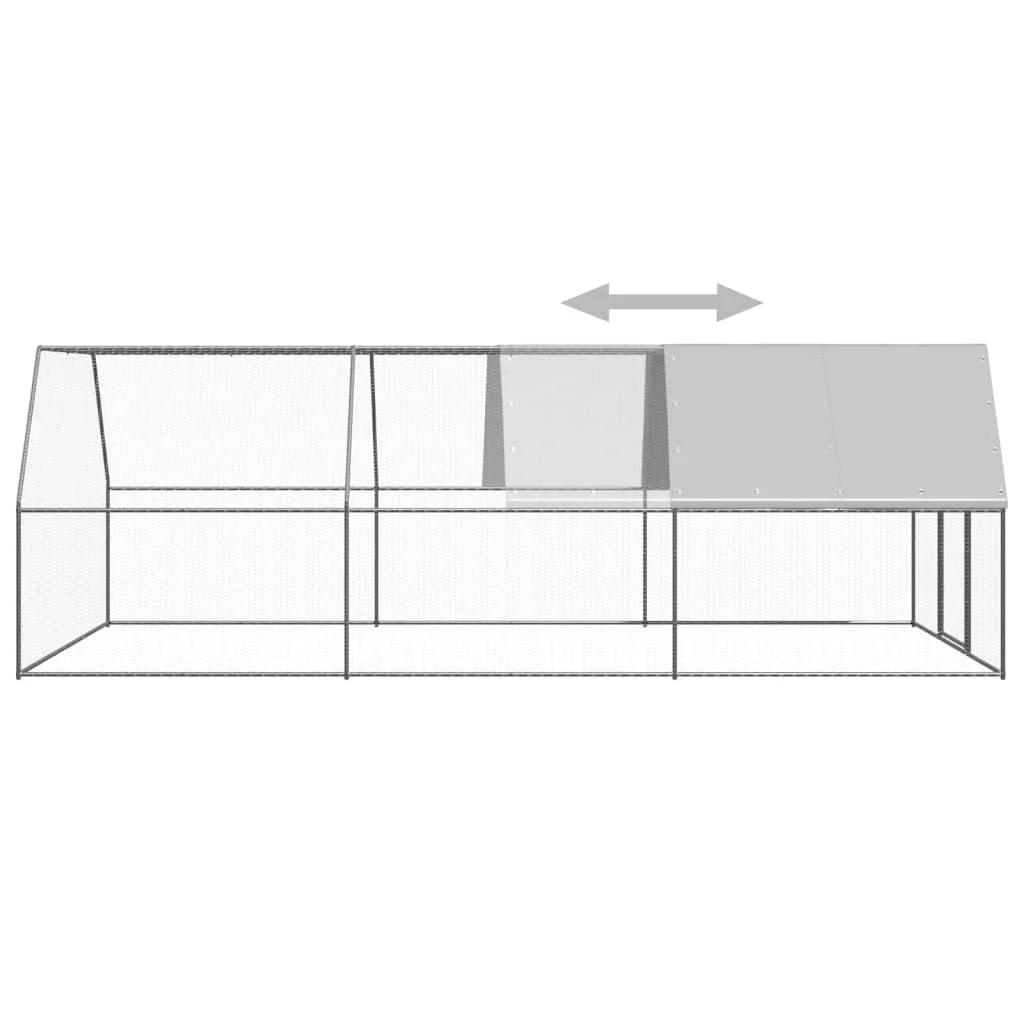 2025 Jaula para gallinas de acero 3 x 6 x 2 m – Recinto exterior seguro para aves de corral y pequeños animales