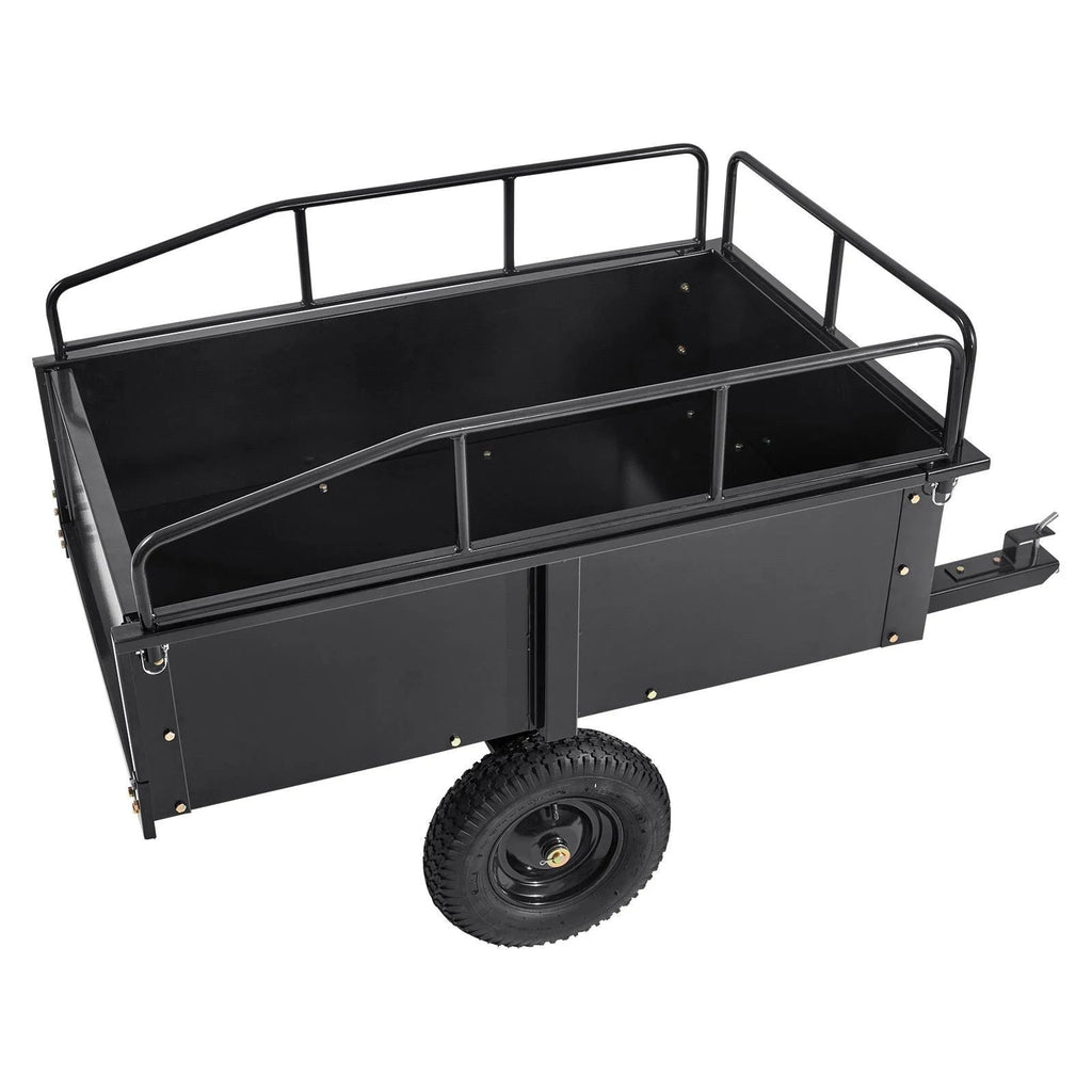 Remolque utilitario volquete VEVOR para ATV – 680 kg, 425 L – acero resistente con barandillas removibles