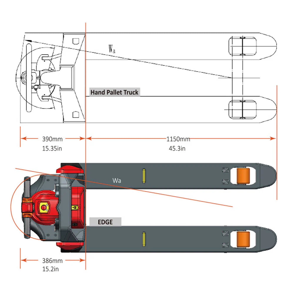 2025 Transpaleta eléctrica Noblelift EDGE PTE45N – capacidad 2048 kg