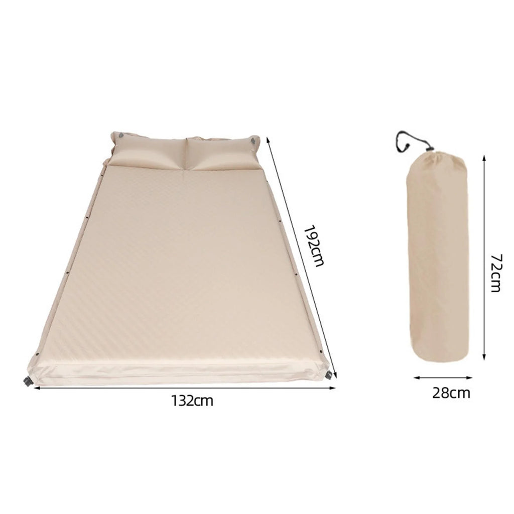 2025 Colchón inflable automático Simhoa para camping, colchón de dormir con bomba integrada, colchón autoinflable compacto para senderismo, picnic, viajes, cama doble.