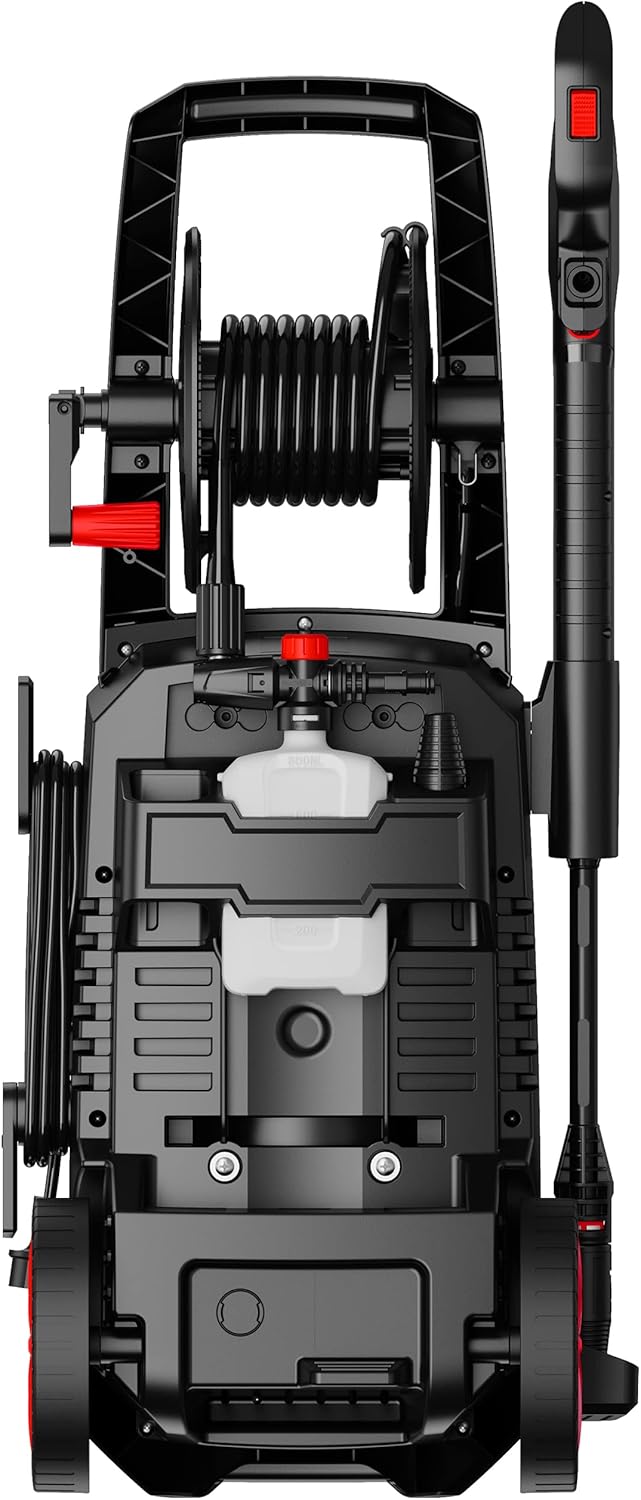 LEHMANN Missouri High Pressure Washer, 2200 W, Max 240 Bar, Flow Rate 480 l/h, 12 m High Pressure Hose, with Accessories - Foam Lance, Adjustable Nozzle, Turbo Nozzle