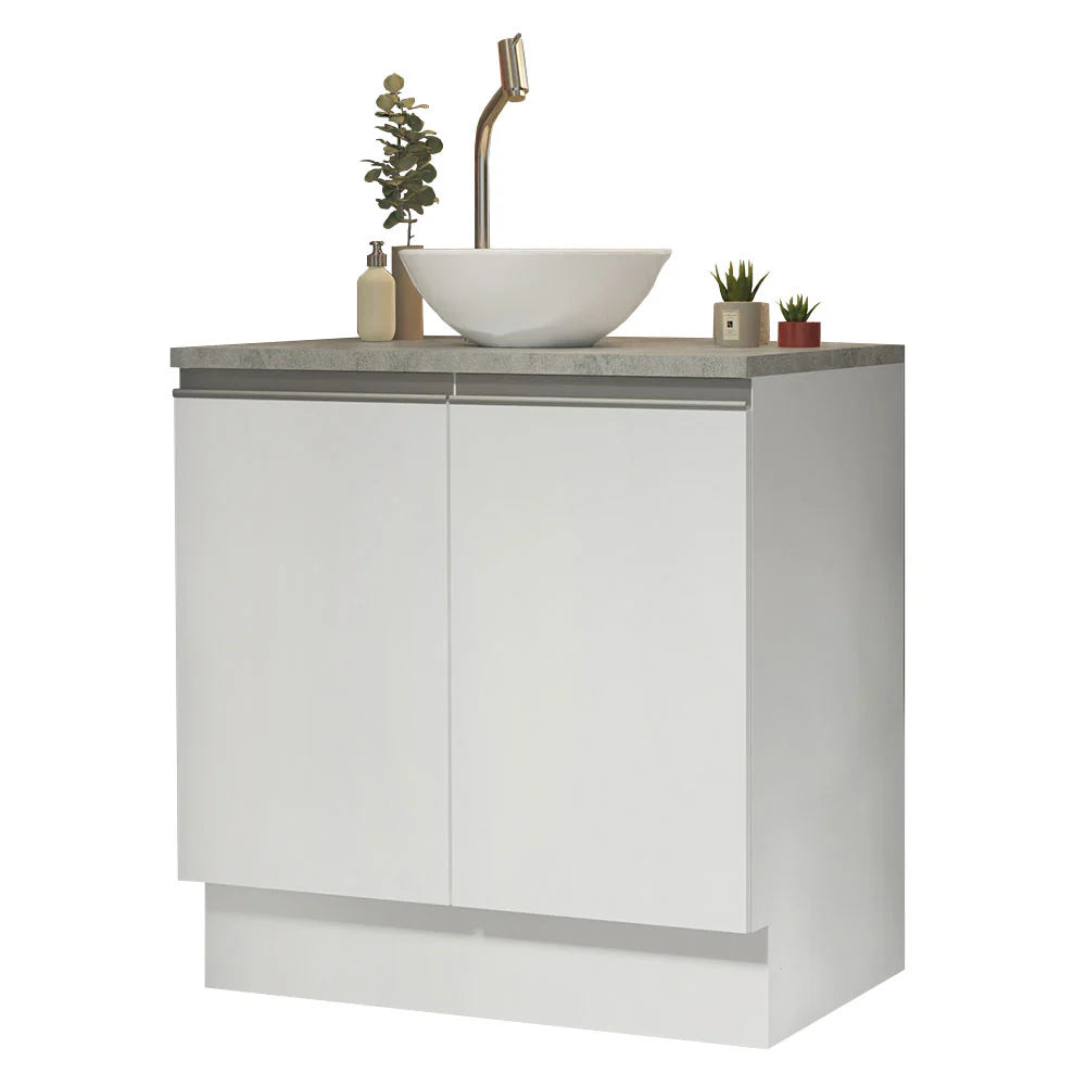 2025 Mueble Para Lavamanos Blanco 80x84cm Individual Sin Lavamanos Y Sin Cajones