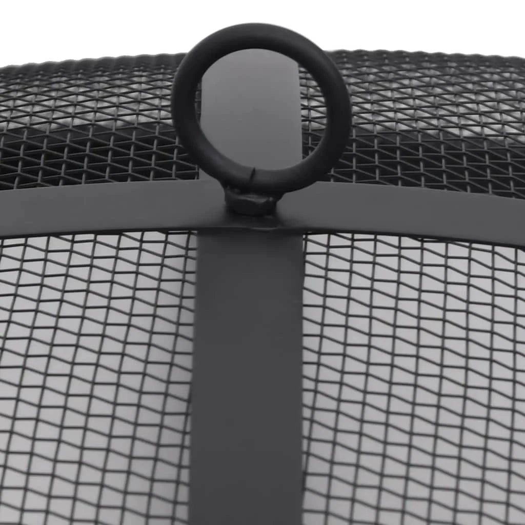 2025 Brasero con rejilla de acero inoxidable de 76 cm, fogón, atizador, pantalla contra chispas