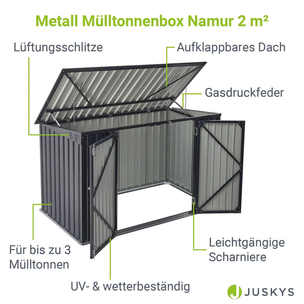 2025 Cofre para cubos de basura Namur 1,9 m²