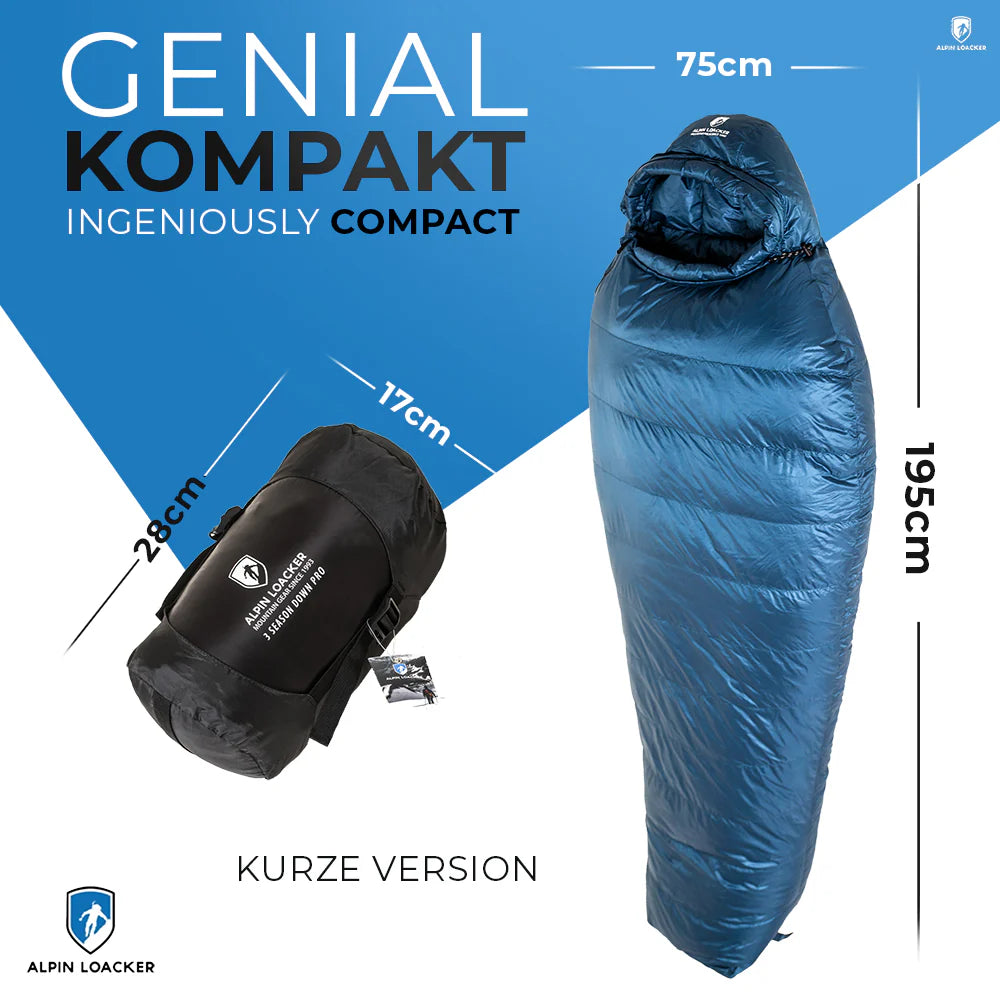 2025 Saco de dormir Alpin Loacker Down Pro 3 estaciones – 860 g