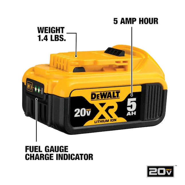 2025 Kit de inicio de batería DCB205-2CK 20V Max con 2 baterías de 5.0Ah