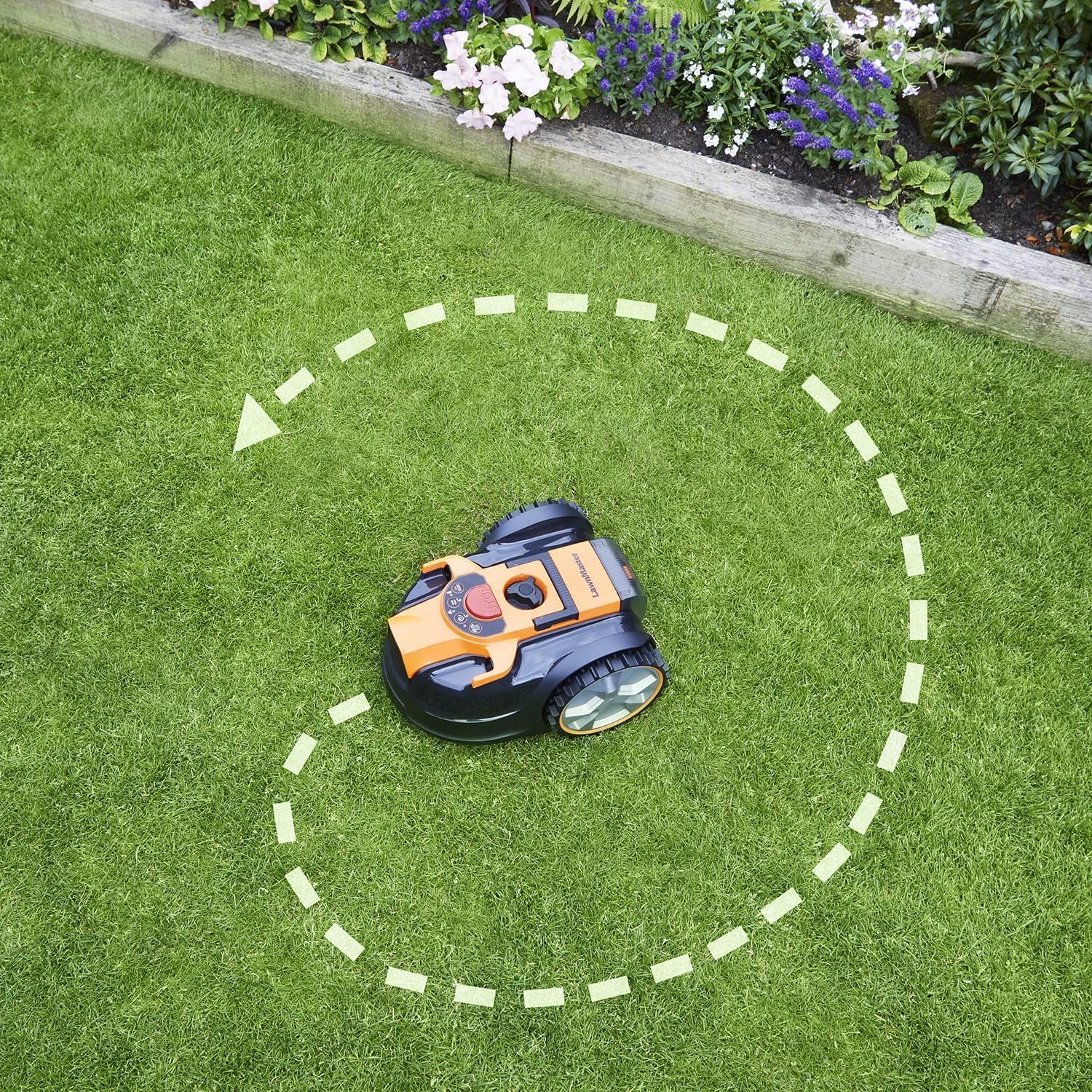 LawnMaster VBRM16 OcuMow™ Robots Electric Lawn Mowers for Gardens of 100 m2 Cut 20-60 mm, Slope 35% with Lithium Ion Battery MX 24V 4.0Ah and Fast Charger