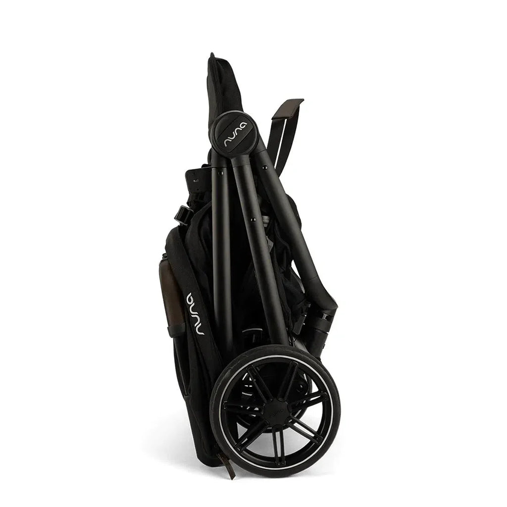 2025 Nuna TRVL LX – Silla de paseo compacta premium en Caviar – Ligera con plegado de una mano y suspensión integral