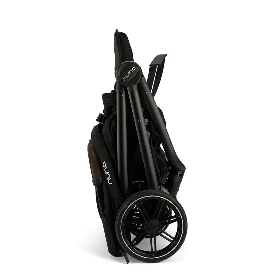 2025 Nuna TRVL LX – Silla de paseo compacta premium en Caviar – Ligera con plegado de una mano y suspensión integral