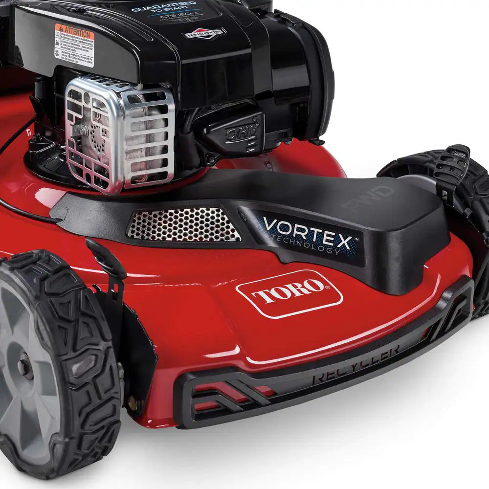 2025 Cortacésped autoportado con tracción delantera Briggs & Stratton High Wheel Recycler con gran recipiente de recogida