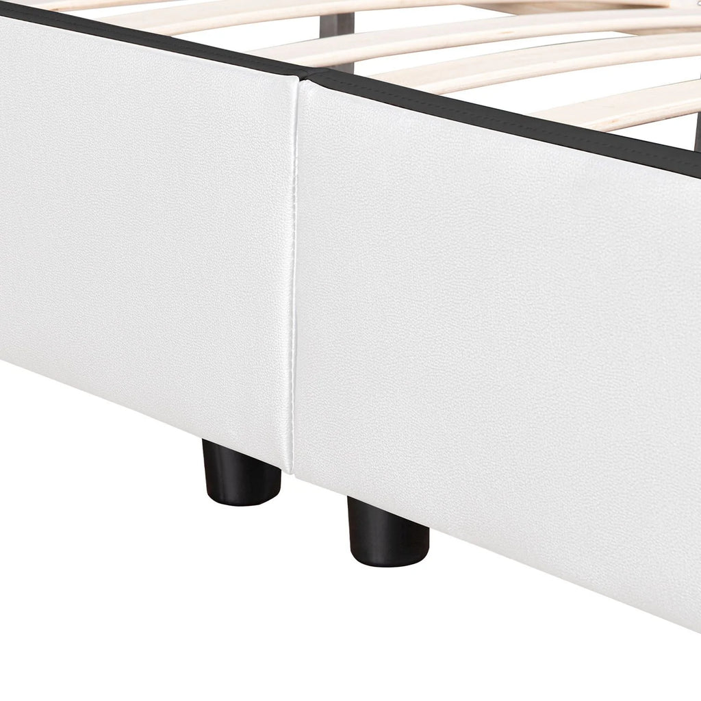 2025 Cama tapizada Sevilla 140x200 cm en blanco