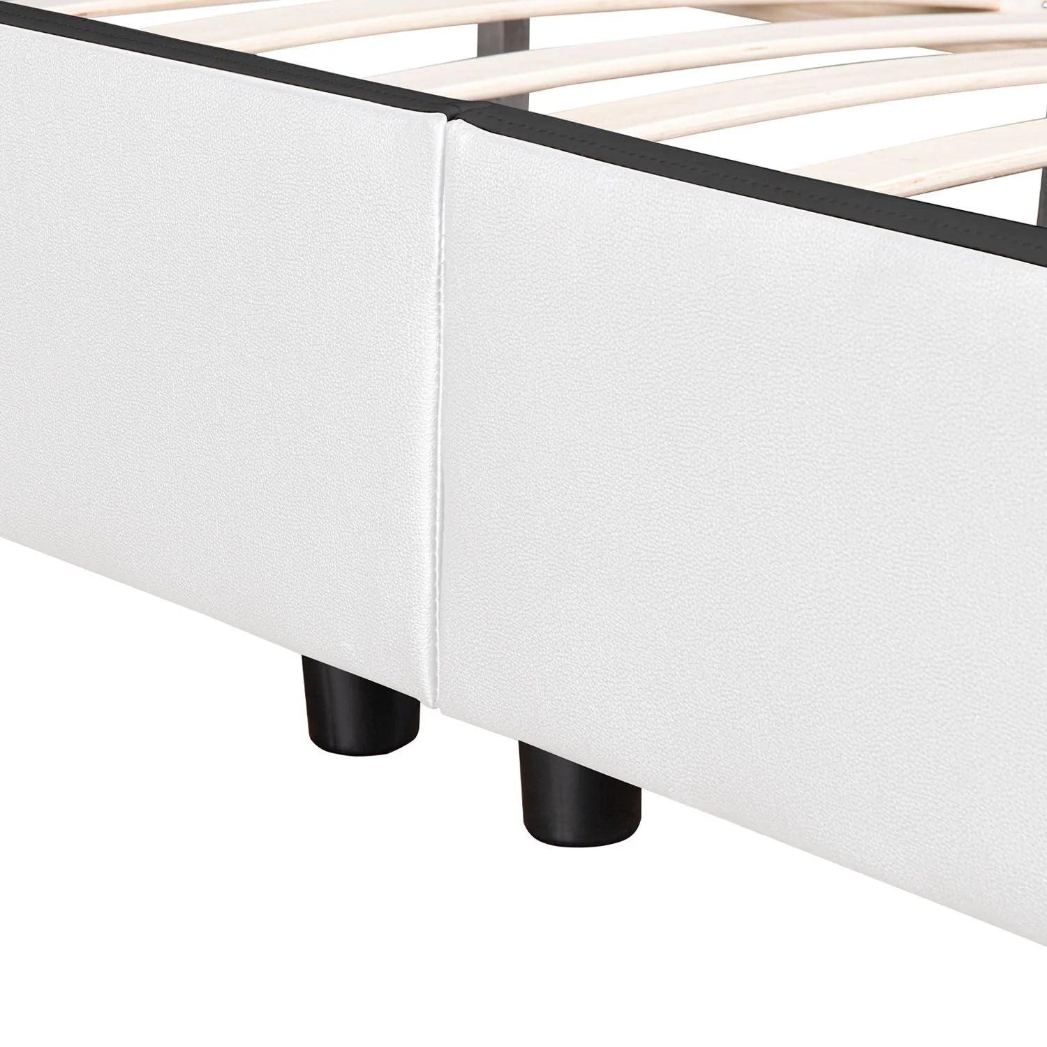 2025 Cama tapizada Sevilla 140x200 cm en blanco