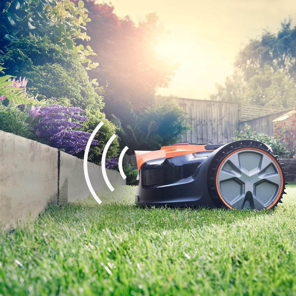 LawnMaster VBRM16 OcuMow™ Robots Electric Lawn Mowers for Gardens of 100 m2 Cut 20-60 mm, Slope 35% with Lithium Ion Battery MX 24V 4.0Ah and Fast Charger