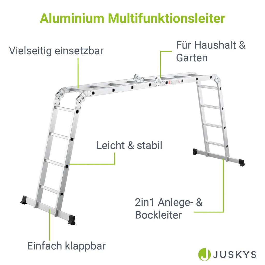 2025 Escalera multifuncional de aluminio 3,6 m – Versátil, estable y compacta