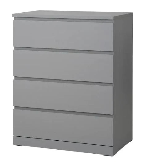 Cómoda MALM de 4 cajones IKEA, gris, 80x100 cm