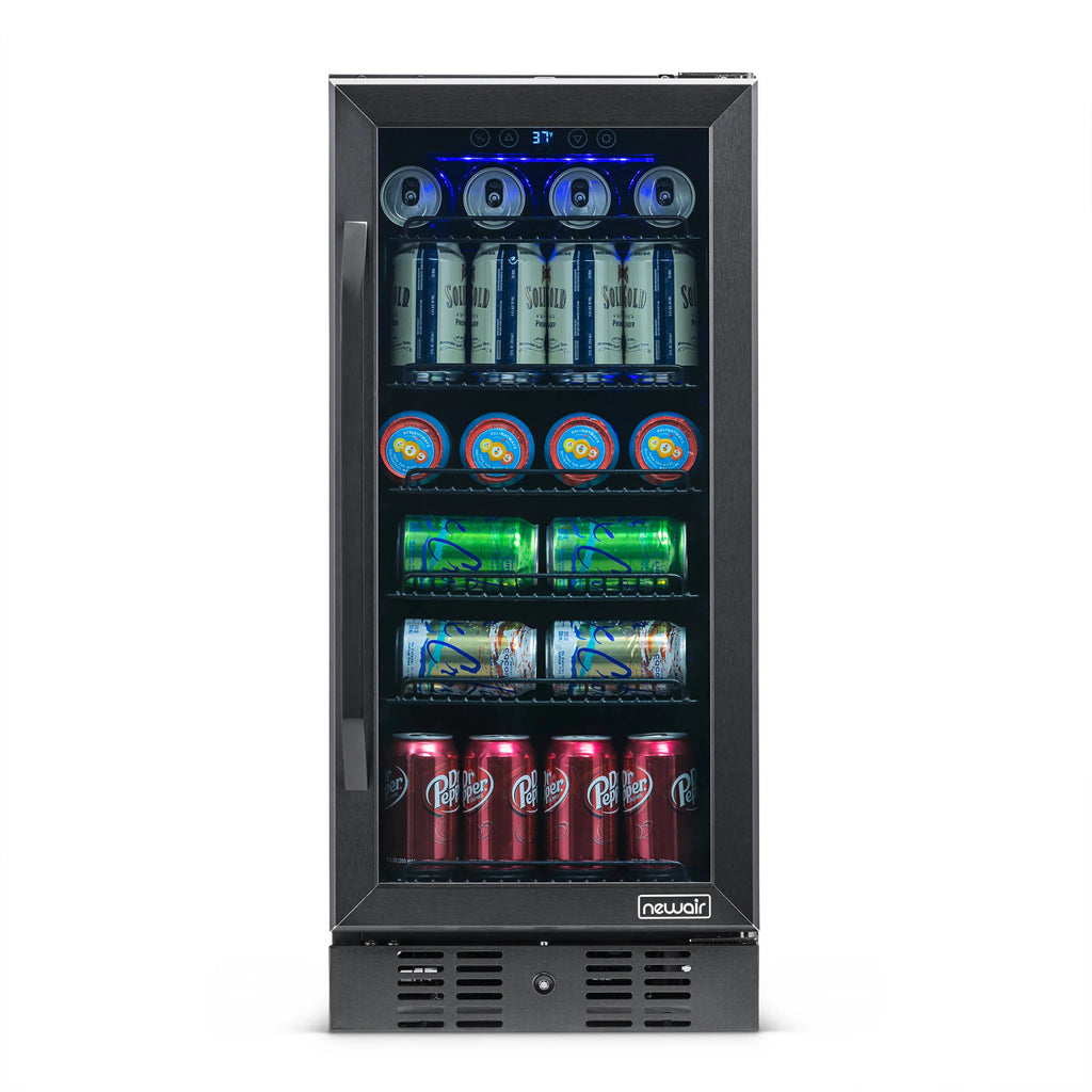 2025 Newair® Refrigerador Empotrable Negro para Bebidas – 96 Latas – 15 Pulgadas