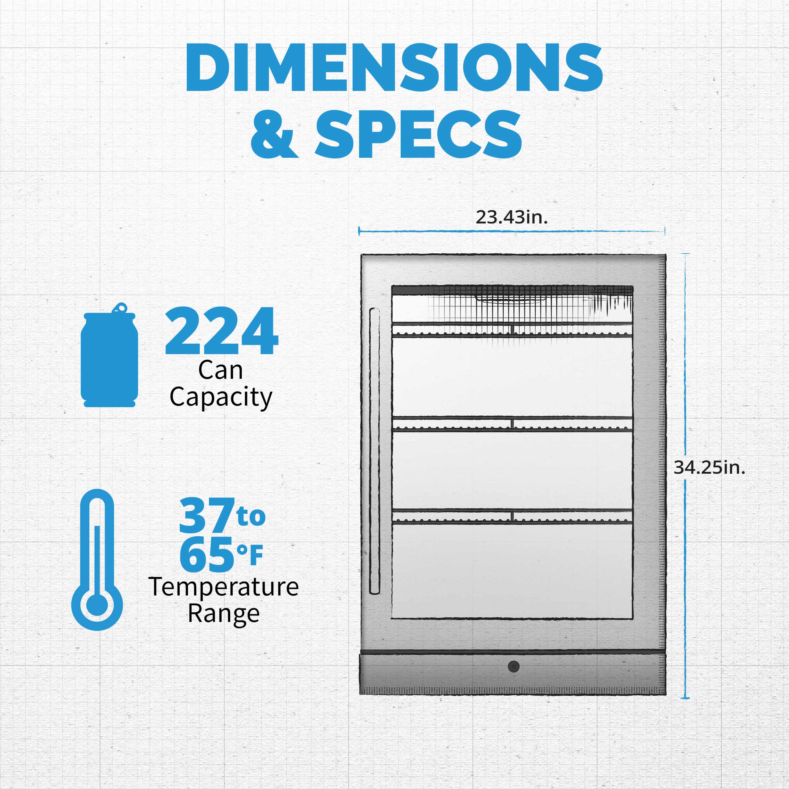 2025 Newair® Refrigerador de Bebidas Empotrable en Acero Inoxidable – 224 Latas – 24"