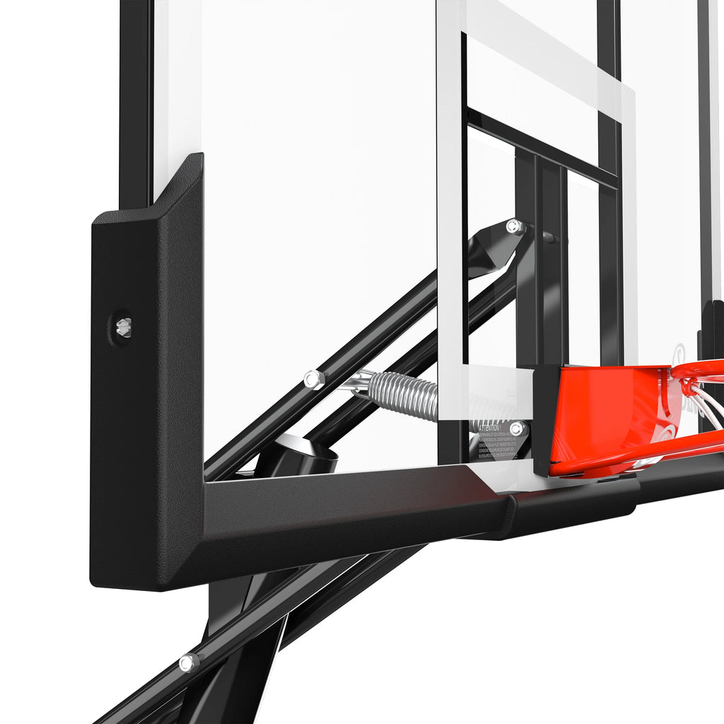 2025 Canasta de Baloncesto Portátil Spalding de 54 pulgadas – Panel de Policarbonato Irrompible, Sistema Ajustable ExactaHeight y Aro Pro Slam – Para Juego Exterior