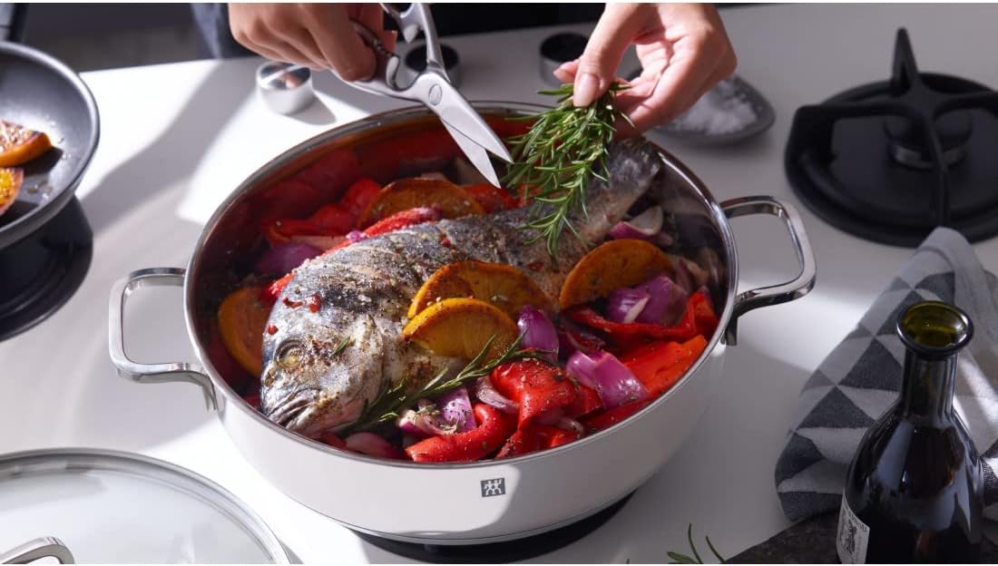 ZWILLING 5-Piece Cookware Set, 4 Lids, Suitable for Induction, Stainless Steel, Passion, Bright Grey, Diameter 16 cm, Diameter 20 cm, Diameter 24 cm, Diameter 28 cm