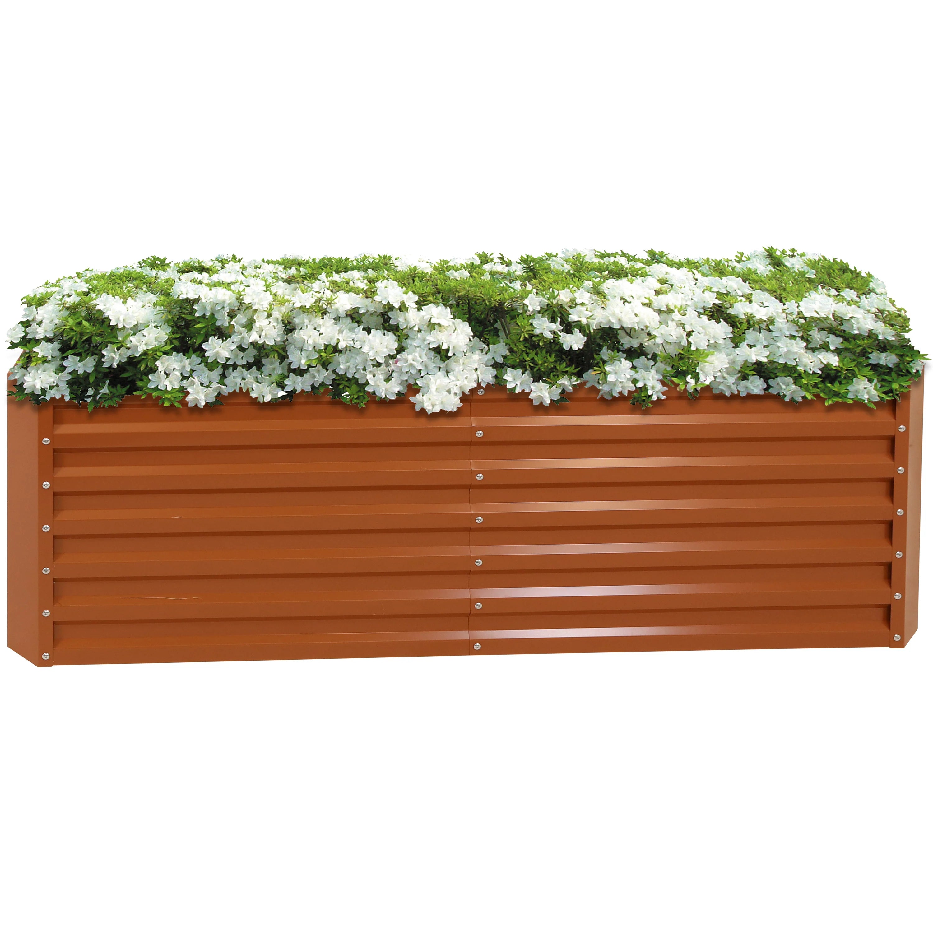 2025 Cama Elevada Rectangular para Jardín Sunnydaze de Acero Galvalume - 180 cm