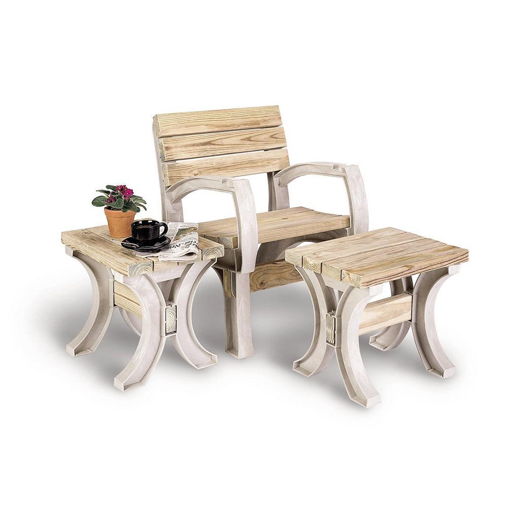 2025 Kit de extremos para banco/silla Hopkins 2x4basics Any Size, soportes de resina estructural (madera no incluida)
