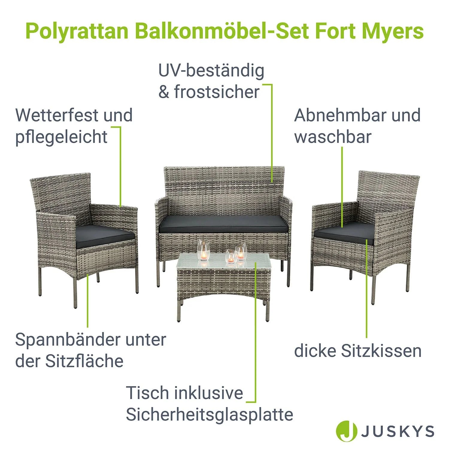 2025 Conjunto de salón de poliratán Fort Myers