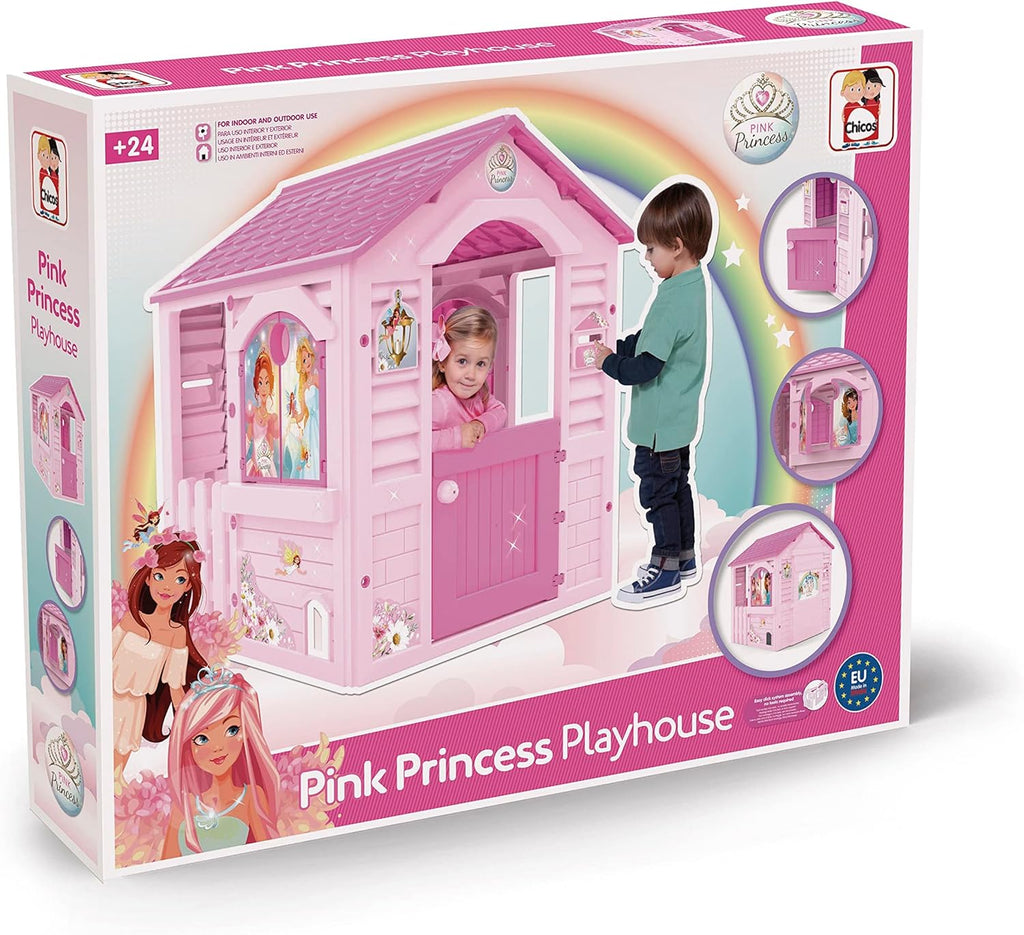 Chicos - Country Cottage Children's Outdoor and Indoor Cottage, Made of Durable and Durable Plastic, White, Unique, Measures 84 x 103 x 104 cm (89607)