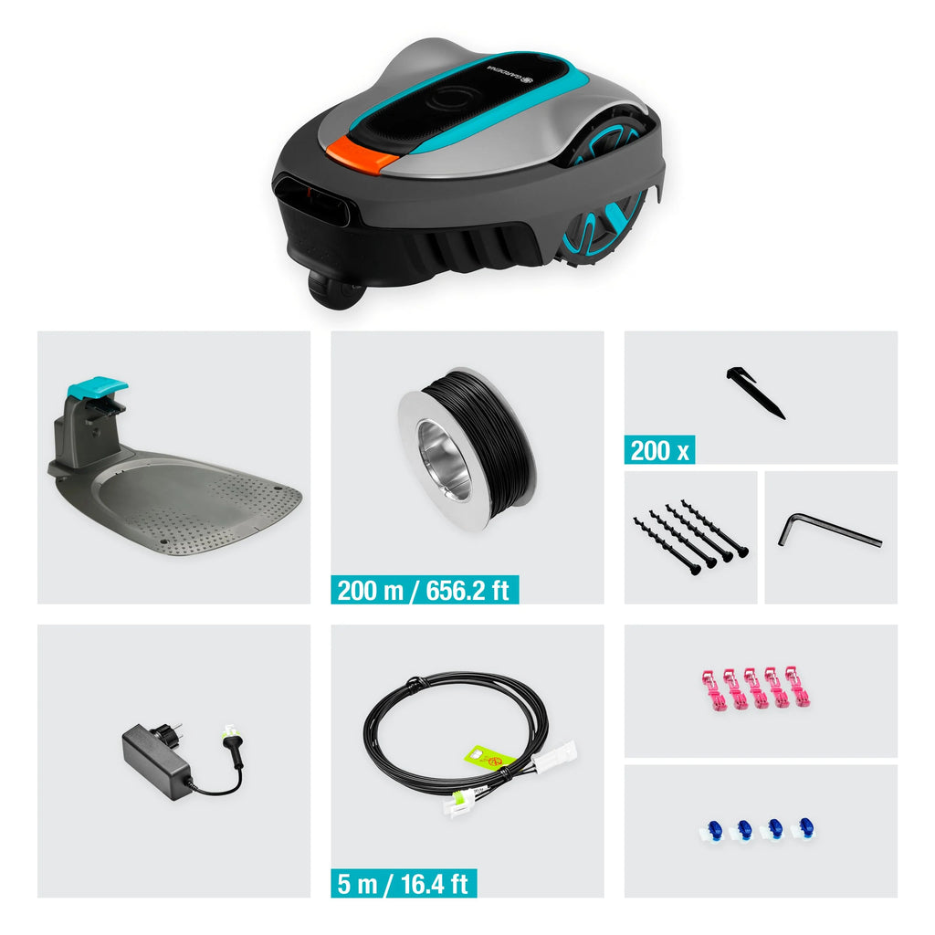 2025 Robot cortacésped Gardena SILENO minimo 350 m²: cortacésped inteligente con conectividad óptima, programable vía la aplicación Gardena Bluetooth (15208-47)