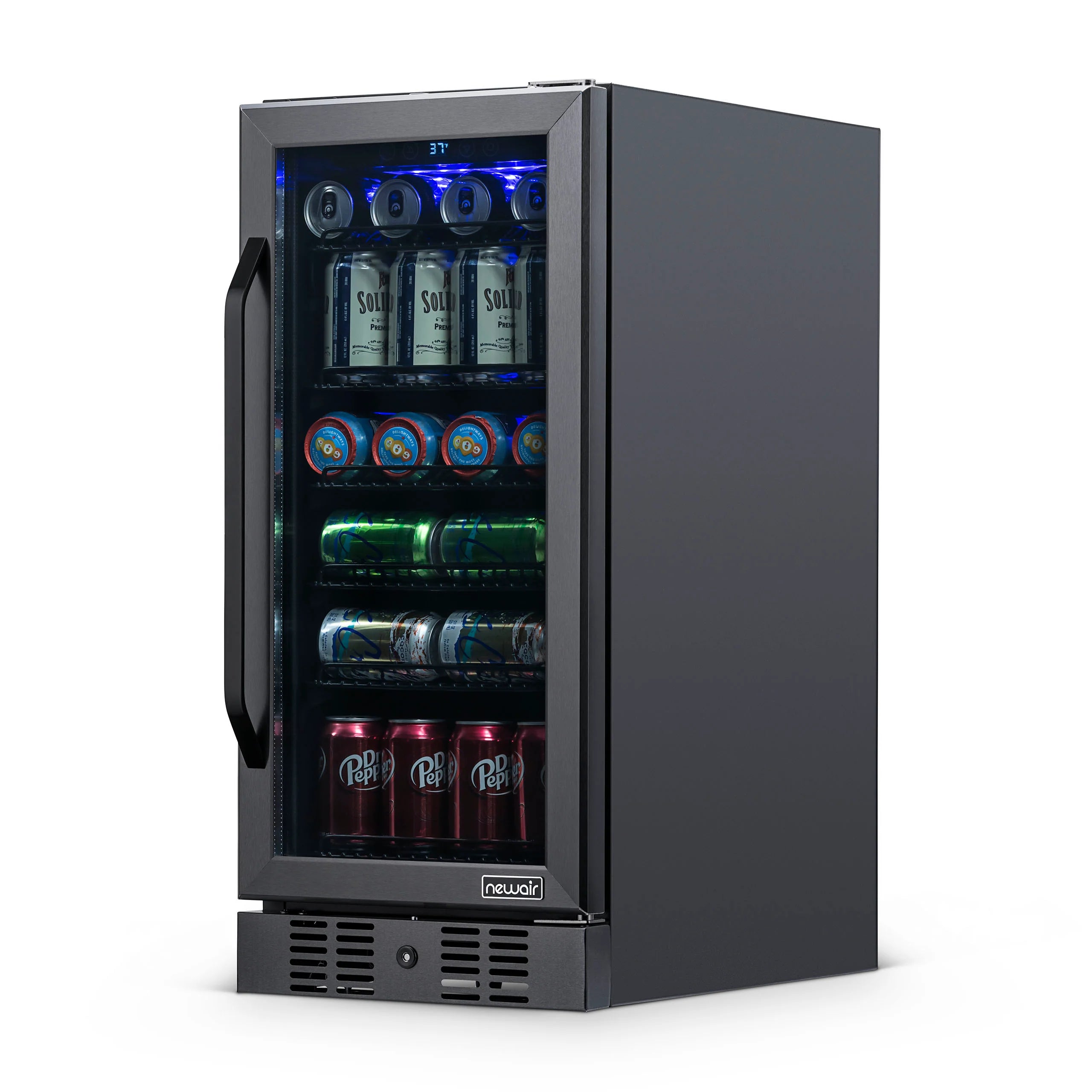 2025 Newair® Refrigerador Empotrable Negro para Bebidas – 96 Latas – 15 Pulgadas