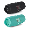 2025 Altavoz Bluetooth portátil resistente al agua JBL Charge 5 con Powerbank – Par (Negro/Teal)