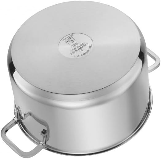 ZWILLING 5-Piece Cookware Set, 4 Lids, Suitable for Induction, Stainless Steel, Passion, Bright Grey, Diameter 16 cm, Diameter 20 cm, Diameter 24 cm, Diameter 28 cm