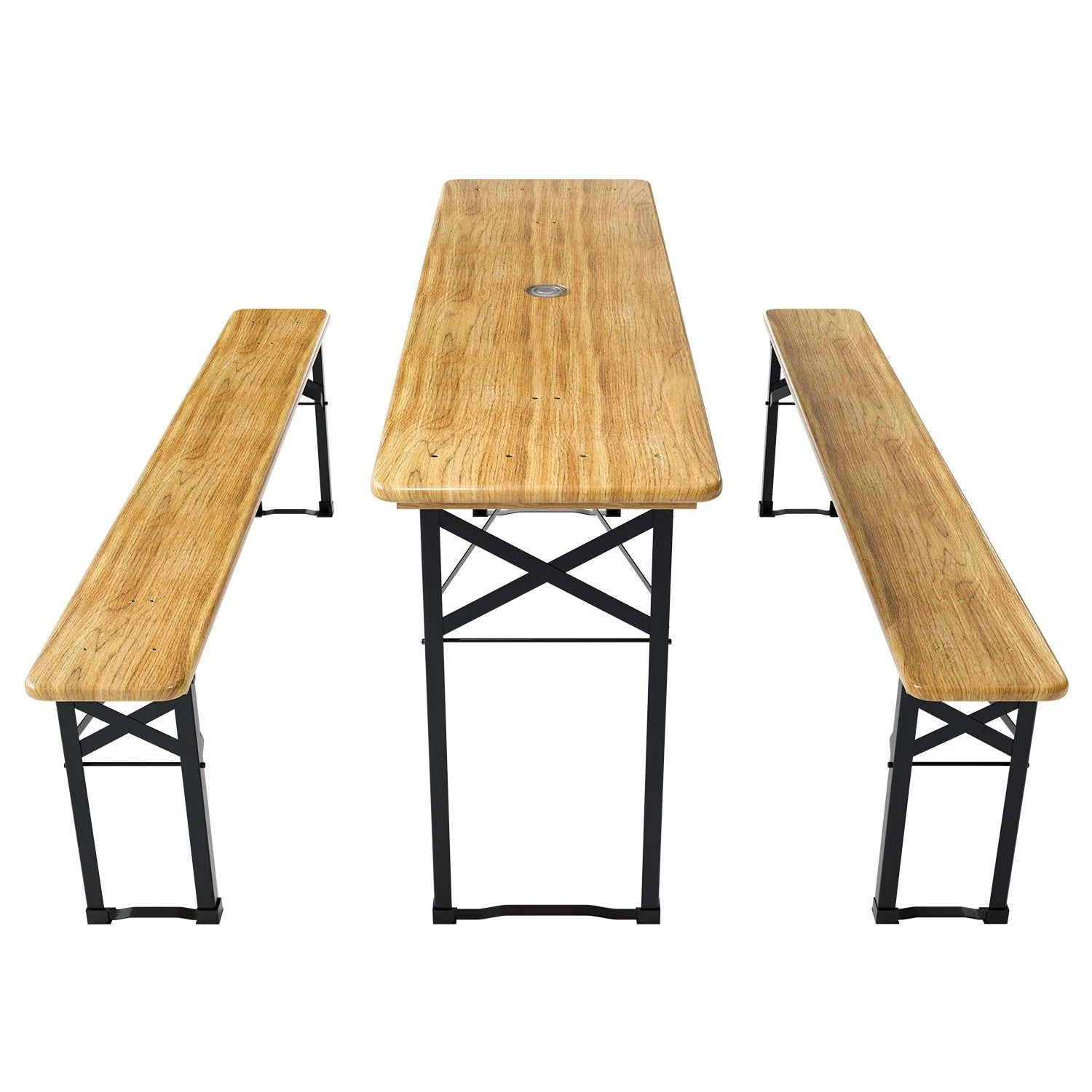 2025 Conjunto de mobiliario plegable para fiestas Bichl de 3 piezas en madera