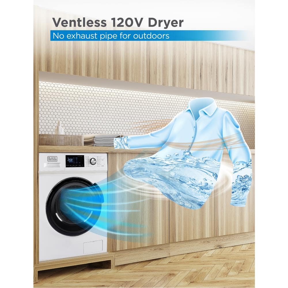 2025 BLACK+DECKER Combo Lavadora y Secadora Todo en Uno de 2.7 cu. ft. en Blanco BCW27MW
