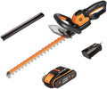 Worx 18V (20V MAX) Cortasetos Telescópica Alimentada por Batería PowerShare 2Ah WG252E, Cizalla Eléctrica, Tijeras Alimentadas por Batería con Hoja de Diamante Cortada con Láser