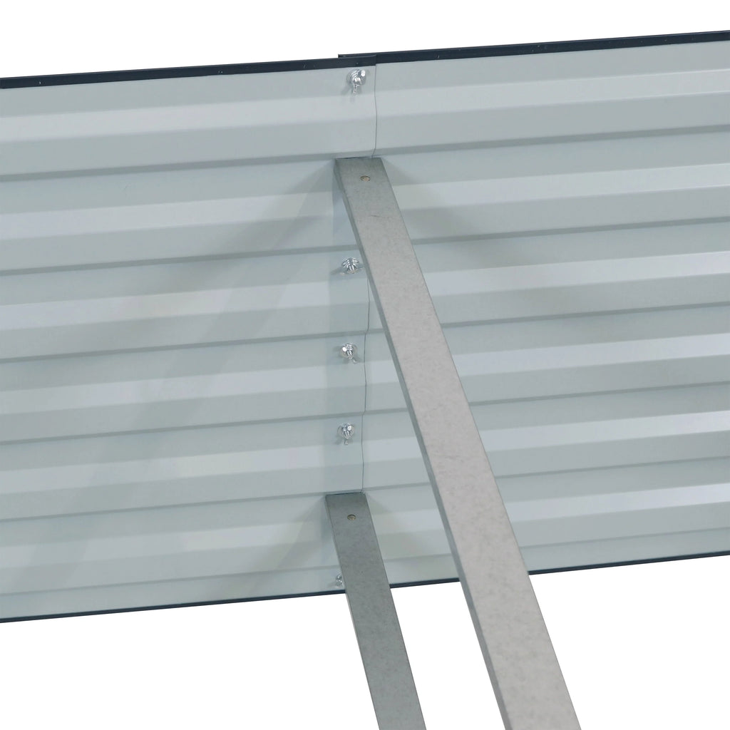 2025 Cama Elevada Rectangular para Jardín Sunnydaze de Acero Galvalume - 180 cm