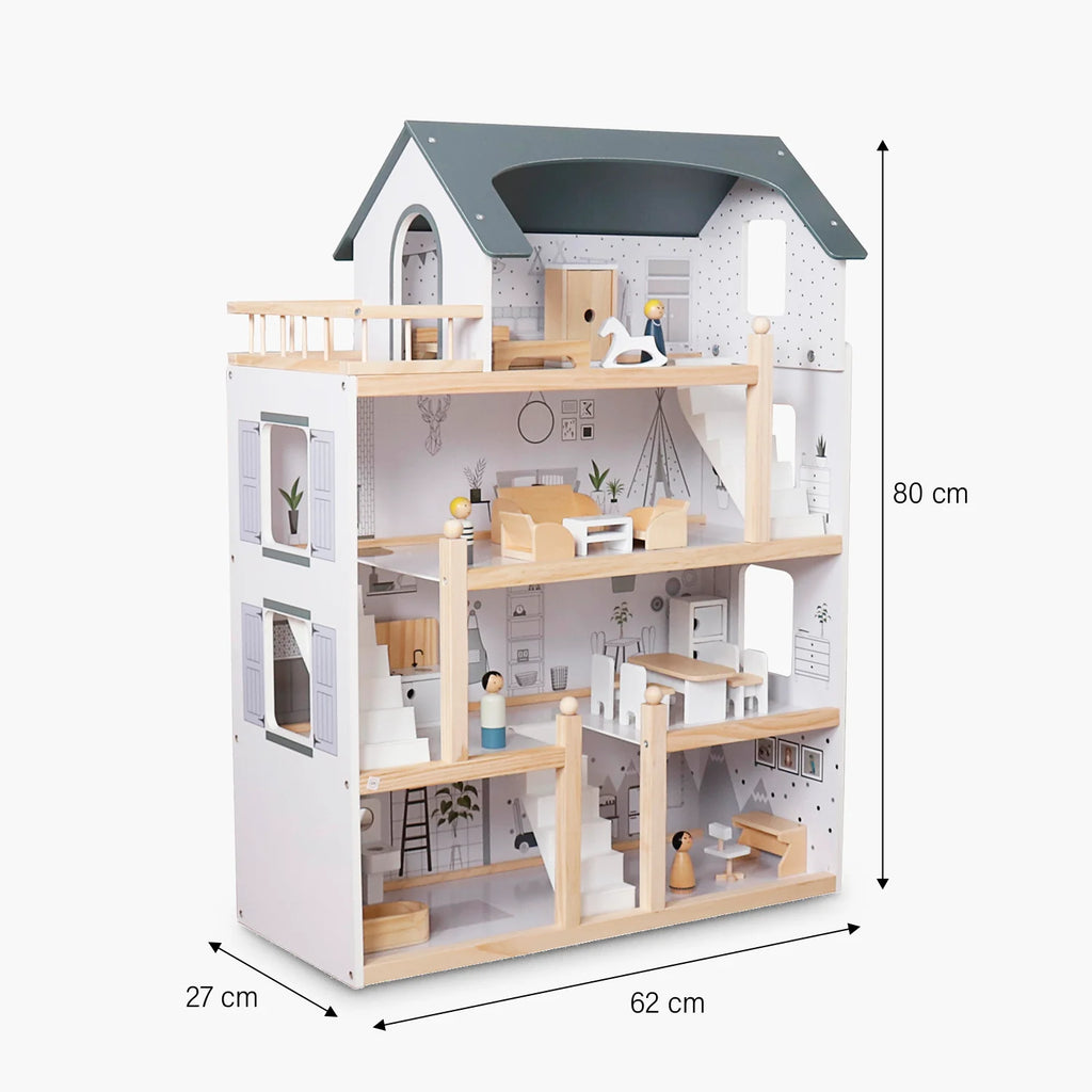2025 Casita de Muñecas Infantil de Madera Agustina Multicolor