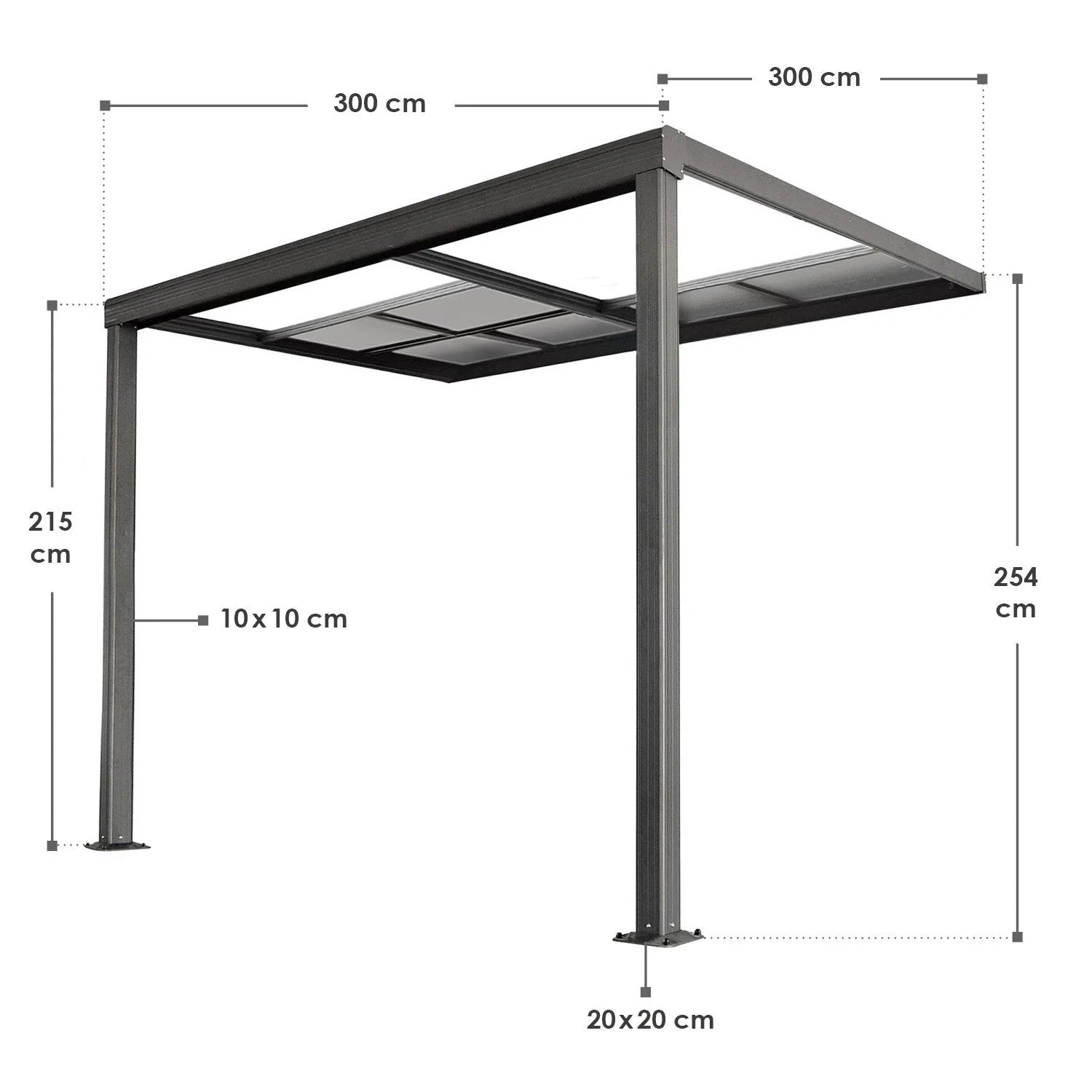 2025 Toldo para terraza Jakarta con paneles de policarbonato