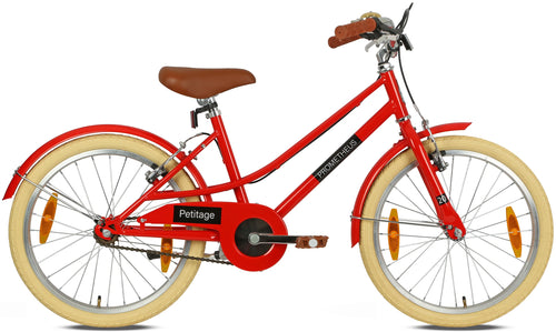 2025 Bicicleta Infantil Retro de 20 Pulgadas, Roja, desde 6-7 Años
