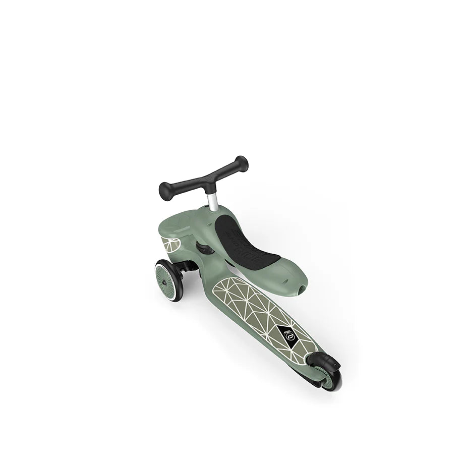 2025 Patinete Scoot & Ride Highwaykick 1 Lifestyle 2-en-1 con Asiento, para Niños de 1 a 5 Años, Diseño con Compartimento de Almacenamiento