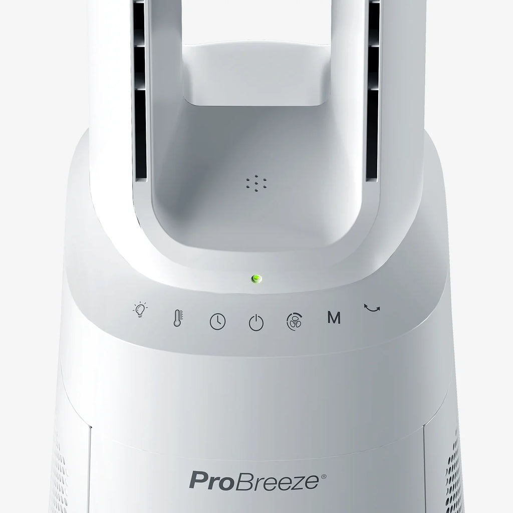 Ventilador torre sin aspas premium OmniAir 41" con purificador de aire - Blanco