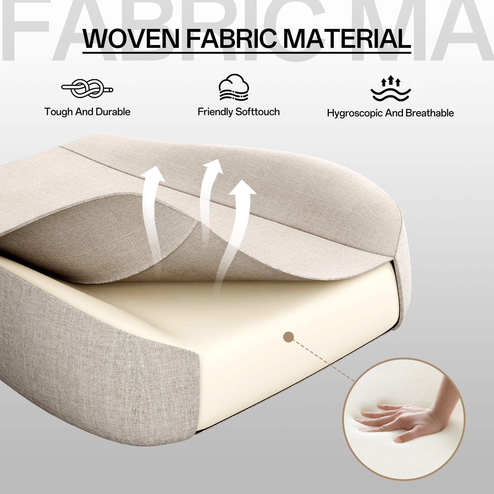 2025 Silla ergonómica para juegos Bigzzia con respaldo alto, reposabrazos 3D, altura ajustable y giro de 360°, color beige